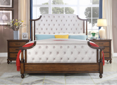 Bett 2x Nachttisch 3tlg. Schlafzimmer Set Betten neu Luxus Chesterfield 180x200