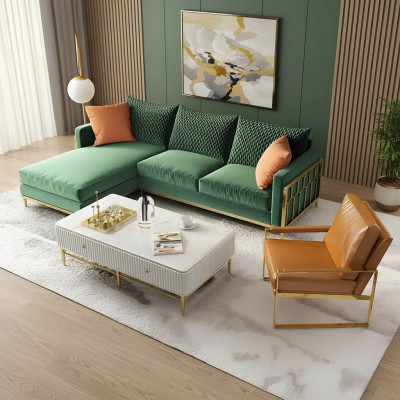 Ecksofa Wohnlandschaft Polster Eck Sofa Couch Sitz Garnitur Modern Stoff L Form
