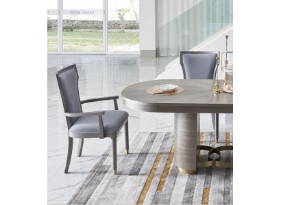 Designer 4x Stuhl Set Esszimmer Lehn Polster Sitz Stühle Garnitur Komplett