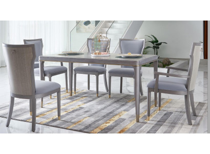 Lehnstühle Stuhl Set Gruppe Esszimmer Holz Polster Stühle 6x Lehn