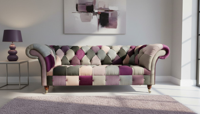 Stoffsofa Couch Dreisitzer Garnitur Design Modern Sofas Sofa 3 Sitzer Bunt Neu