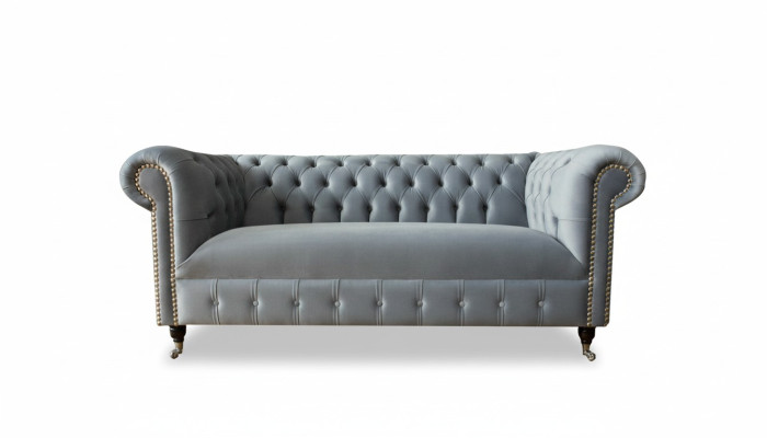 Chesterfield Sofa Couch Polster Stoff Leder Textil Couchen Deko Garnitur