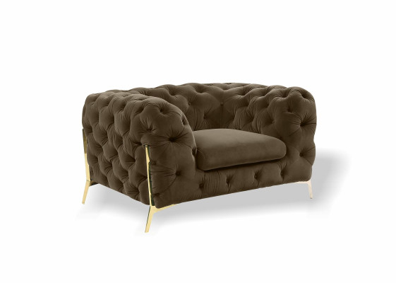 Chesterfield Ohrensessel Sessel 1 Sitzer Sofa Couch Polster Couchen Textil Neu