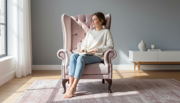 Altrosa Chesterfield Sessel Club Lounge Möbel Samt Hochwertige Designer Möbel