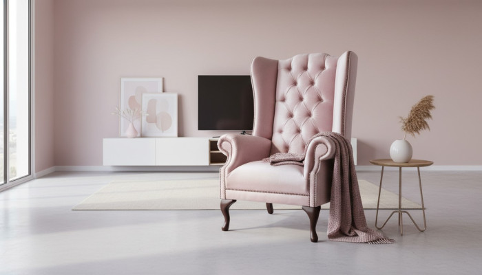 Altrosa Chesterfield Sessel Club Lounge Möbel Samt Hochwertige Designer Möbel