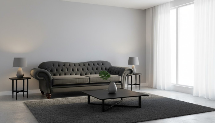 XXL Chesterfield Sofa 4 Sitzer Couch Polster Sitz Garnitur Leder Textil