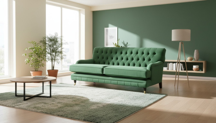 Chesterfield Designer Möbel Hochwertige Dreisitzer Couch Polster Stoff