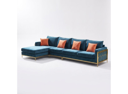 Ecksofa Grau Stoff L Form Sofa Couch Couch Design Polster Textil Modern