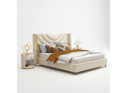 Schlafzimmer Bett Nachttische 3 tlg. Set Design Luxus Betten Holz Doppelbett NEU