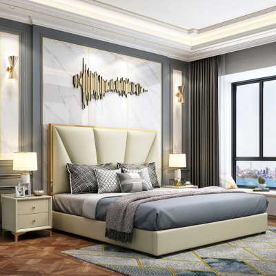 Bett Schlafzimmer Set Design Möbel Luxus Deko Betten 2x Nachttisch 3tlg