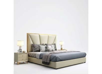 Bett Schlafzimmer Set Design Möbel Luxus Deko Betten 2x Nachttisch 3tlg