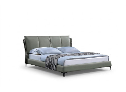Bett Leder 2x Nachttisch 3 tlg. Schlafzimmer Set Möbel Modern Luxus Betten Neu