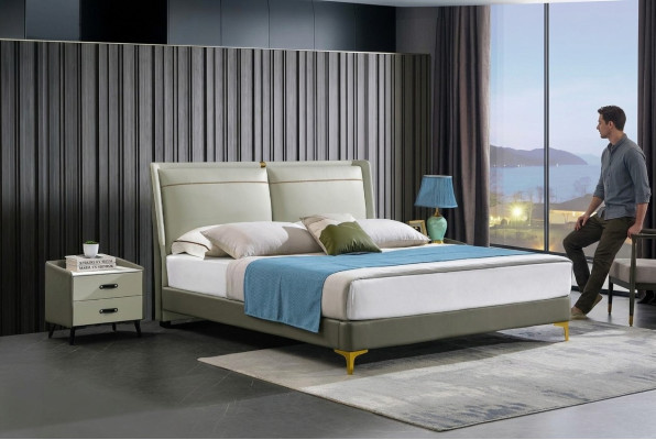 Doppelbett Luxus Möbel Betten Schlafzimmer Doppel Bett Beige Hotel