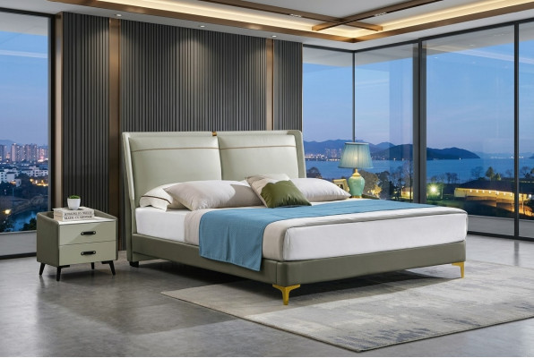 Doppelbett Luxus Möbel Betten Schlafzimmer Doppel Bett Beige Hotel