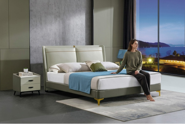 Schlafzimmer 3tlg. Set Bett 2x Nachttisch Konsole Betten Doppel Hotel