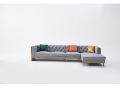 Wohnlandschaft Ecksofa L-Form Couch Sitz Polster Set Garnitur Sofa Luxus Möbel