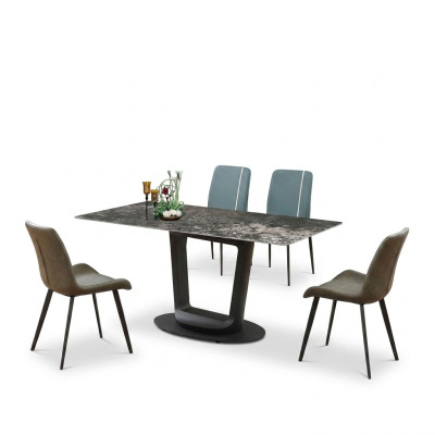 Luxus Tisch Esstisch Tische Design Edelstahl Möbel Esszimmer 180x90