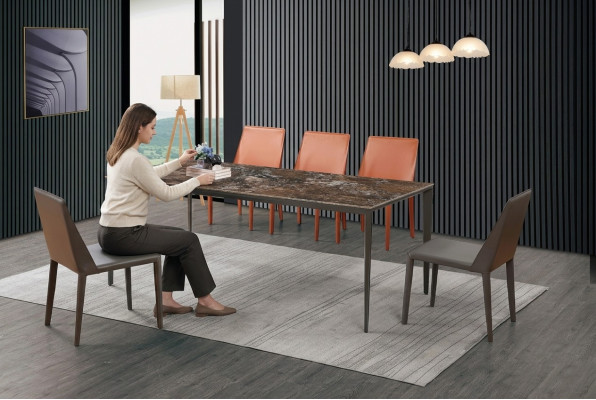 Komplett Set Esstisch + 4 Stühle Esszimmer Set Ess Gruppe Deko Holz Tisch