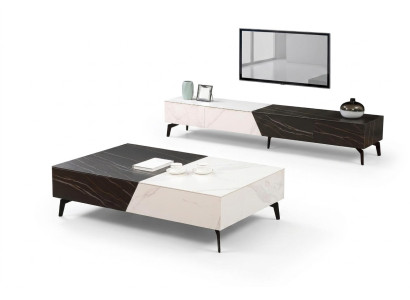 Holztisch Tisch Couchtisch Beistelltisch Sofa Design Wohnzimmer Hochglanz 130x80