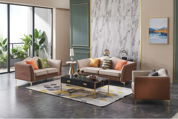 Sofagarnitur 3+2 Sitzer Klassische Garnituren Sofas Leder Couchen Polster