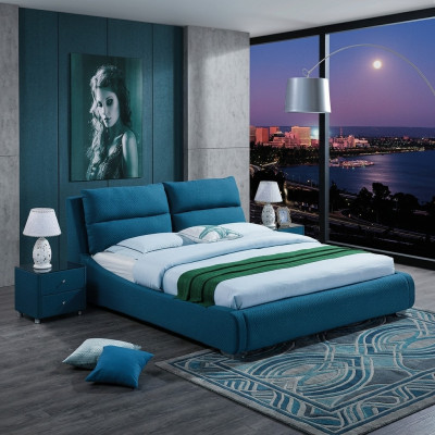 Design Lederbett Schlafzimmer 3tlg. Set 2x Nachttisch Luxus Betten Möbel