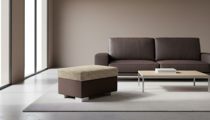 Hocker Pouf Sofa Polster Beistellhocker Fußhocker Ottomane Möbelhocker Stoff