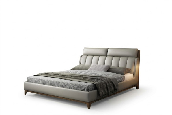 Modernes Design Bett 180x200 Leder Holz Betten Doppel Schlaf Zimmer