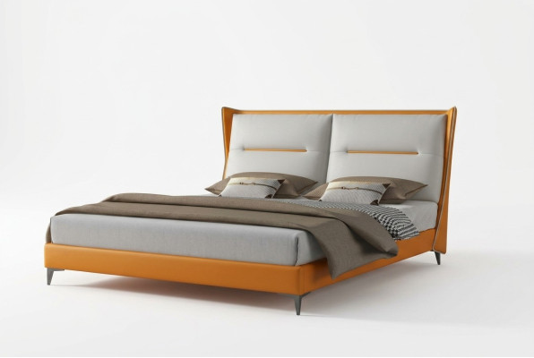 Modernes Design Bett 180x200 Leder Hotel Betten Doppel Schlaf Zimmer