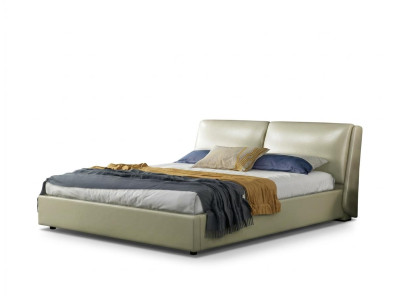 Lederbett Betten Doppel ehe Modernes Gestell Luxus Schlafzimmer Hotel 180x200