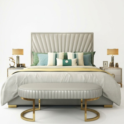 Bett Polster Design Luxus Doppel Hotel Betten Schlaf Zimmer 180x200cm