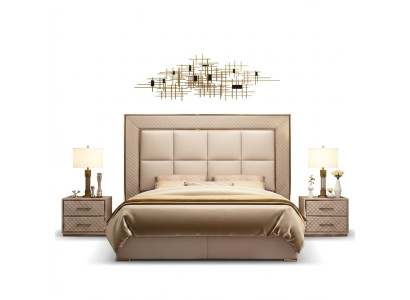 Klassische Polster Leder Kunstleder Doppel Bett Luxus Design Betten Doppel