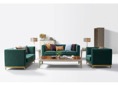 Sofagarnitur 3+2+1 Relax Sitzer Set Design Sofas Polster Couchen Leder