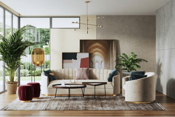 Sofagarnitur 3+1 Sitzer Set Design Sofa Polster Couchen Couch Modern