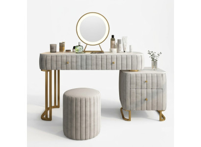 Schminktisch Spiegel Hocker Komplett Kommode Schlafzimmer Luxusmöbel