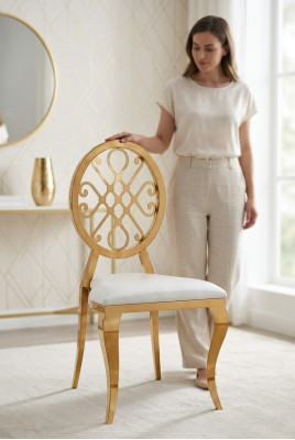 Design Stuhl Lehnstuhl Polster Stühle Luxus Textil Edelstahl Sessel Esszimer