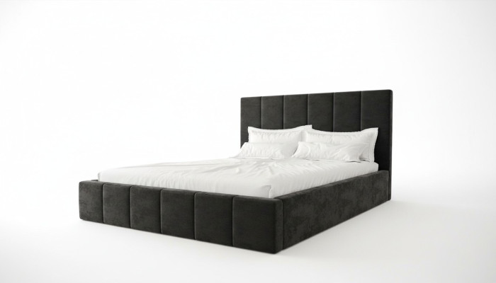 Doppelbett Luxus Samt Textil Bett Doppel Schlafzimmer Design 160x200cm