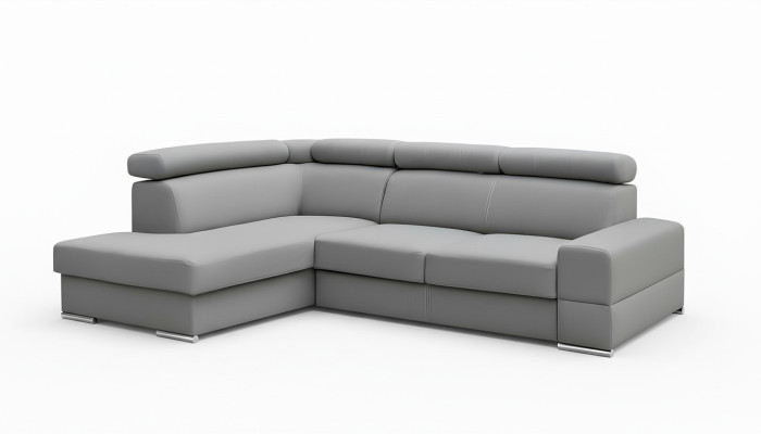 Hochwertiges Wohnzimmersofa Ecksofa L-Form Bett Funktion Textil Modern Couchen
