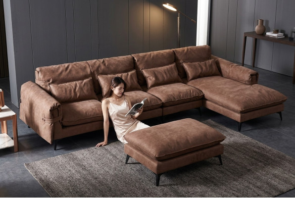 Luxus modernes Sofa-Eckset L-Form Polsterung Wohnzimmer wohnlandschaft