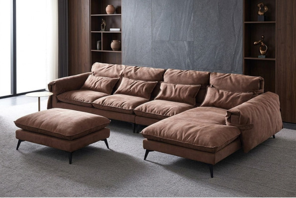 Luxus modernes Sofa-Eckset L-Form Polsterung Wohnzimmer wohnlandschaft