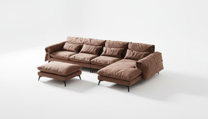 Luxus modernes Sofa-Eckset L-Form Polsterung Wohnzimmer wohnlandschaft