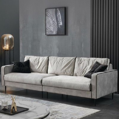 Design Sofa 4 Sitz Polster Couchen Textil Wohnzimmer Garnitur Möbel