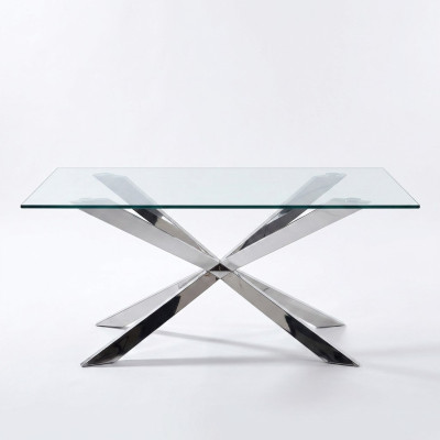 Luxus Tisch Design Esszimmer 180x90cm Esstische Glas Möbel Design Tische Neu