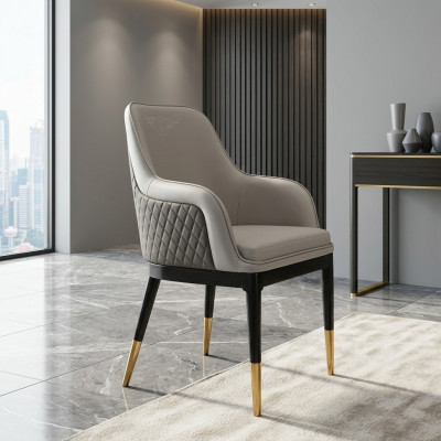 Luxuriöser Stuhl in grauem Holz moderner Stil für Ihr Esszimmer