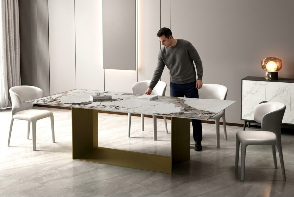 Moderne Esszimmer Wohnzimmer Küche Tische 180x90 Esstisch Design Tisch Edelstahl