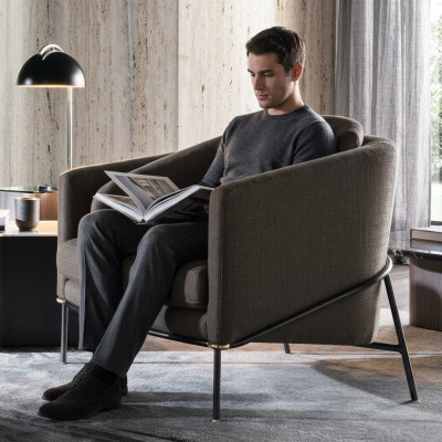 Moderner Design Sessel Wohnzimmer Einsitzer Sofa Couch Lounge Club