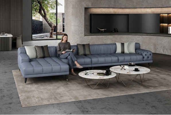 Chesterfield Sofa Couch Polster Luxus Möbel Design Ecksofa Leder
