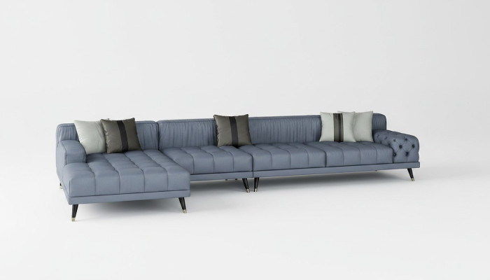 Chesterfield Sofa Couch Polster Luxus Möbel Design Ecksofa Leder
