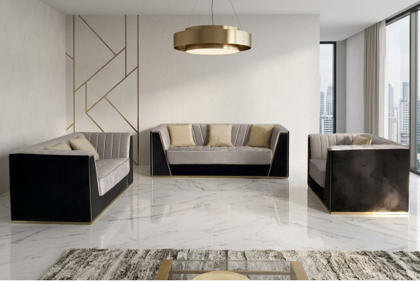 Design Sofas Polstermöbel Sofas Modern Luxus elegant Sitzgarnitur 3+2+1 Sitzer