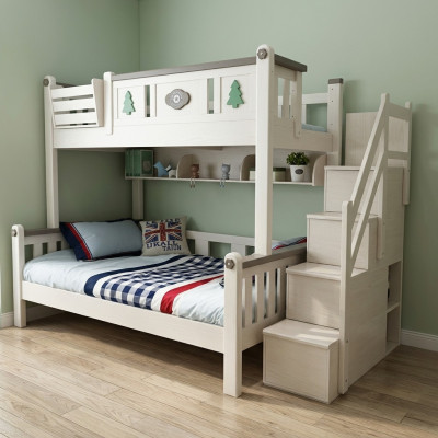 Moderne Etagenbetten Kinder Junge Mädchen Leiter Kleiderschrank Hoch Holz Bett