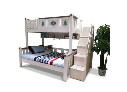 Moderne Etagenbetten Kinder Junge Mädchen Leiter Kleiderschrank Hoch Holz Bett